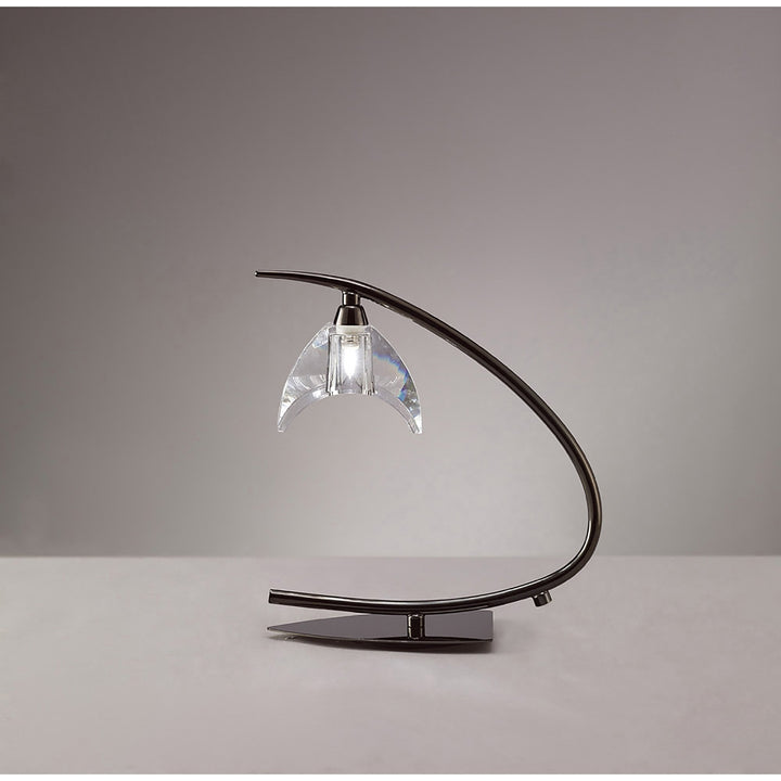 Mantra M1458BC Eclipse Table Lamp 1 Light Black Chrome