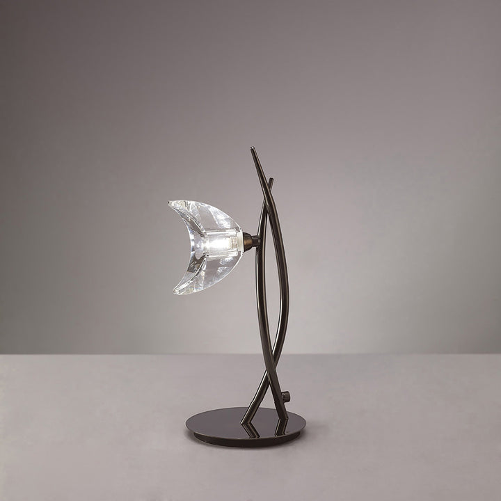 Mantra M1459BC Eclipse Table Lamp 1 Light Black Chrome