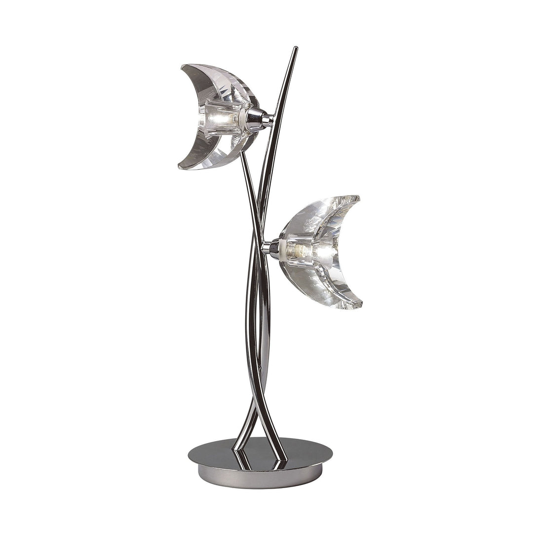 Mantra M1460 Eclipse Table Lamp 2 Light Polished Chrome