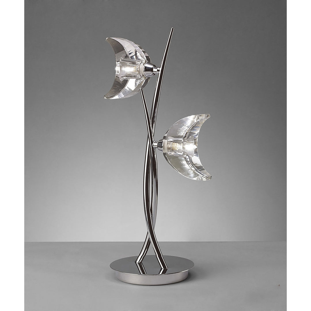 Mantra M1460 Eclipse Table Lamp 2 Light Polished Chrome
