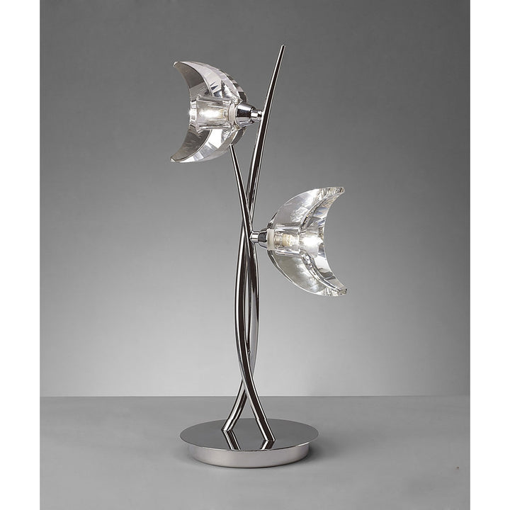Mantra M1460 Eclipse Table Lamp 2 Light Polished Chrome