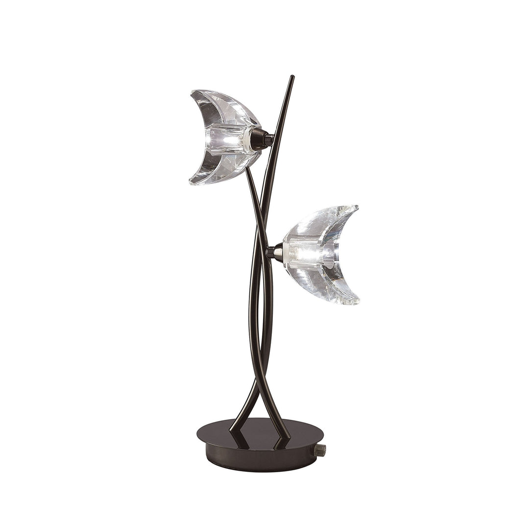Mantra M1460BC Eclipse Table Lamp 2 Light Black Chrome