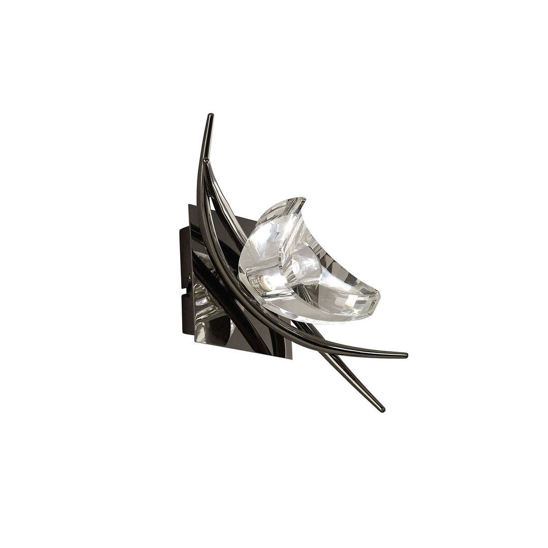 Mantra M1461BC/S Eclipse Wall Lamp 1 Light Black Chrome Switched