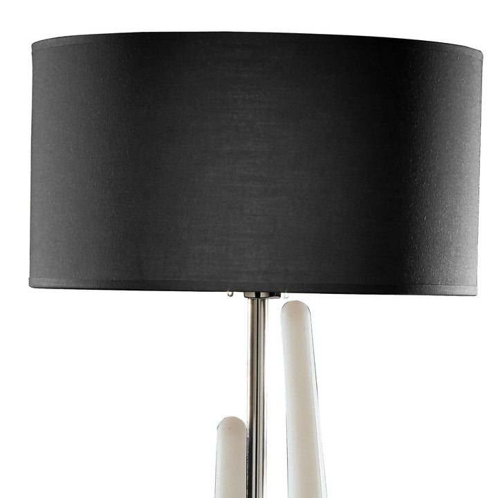 Mantra M1683 Estalacta Table Lamp 3 Light GU10 Indoor Silver/Opal White Black Shade