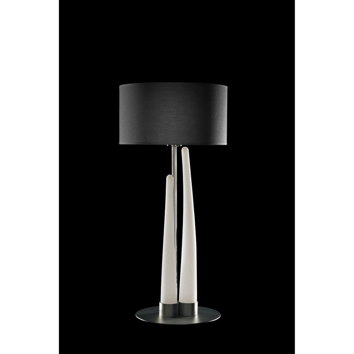 Mantra M1683 Estalacta Table Lamp 3 Light GU10 Indoor Silver/Opal White Black Shade