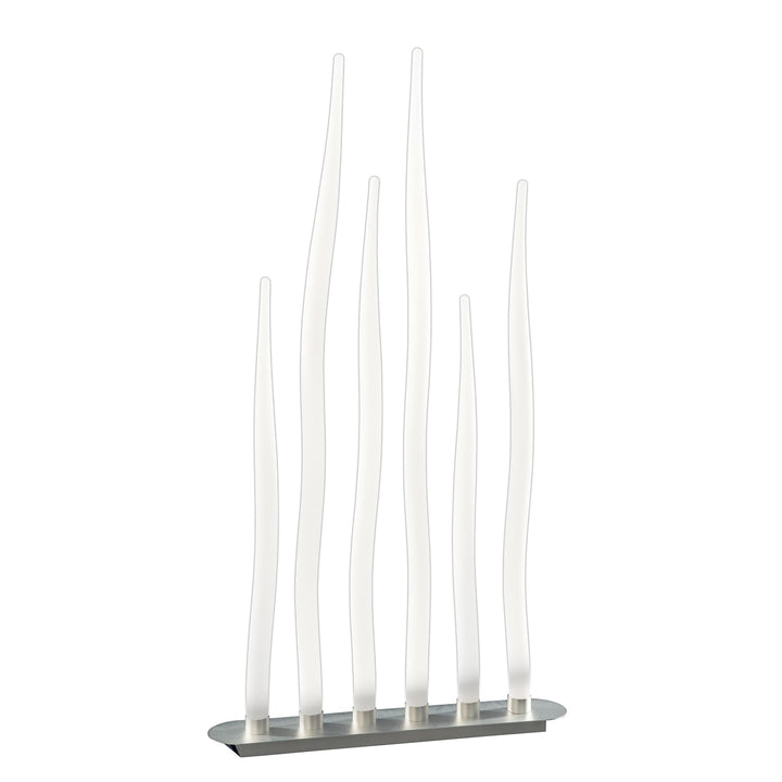 Mantra M1690 Estalacta Floor Lamp 6 Light GU10 Bar Indoor Silver/Opal White