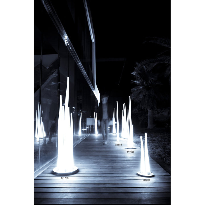 Mantra M1690 Estalacta Floor Lamp 6 Light GU10 Bar Indoor Silver/Opal White