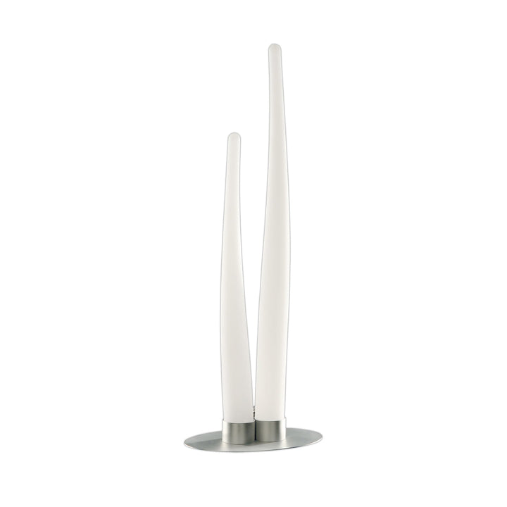 Mantra M1731 Estalacta Table Lamp 2 Light GU10 Indoor/Outdoor Silver/Opal White