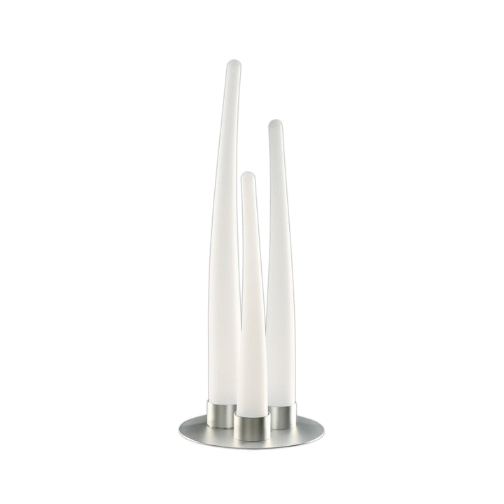 Mantra M1732 Estalacta Table Lamp 3 Light GU10 Indoor/Outdoor Silver/Opal White