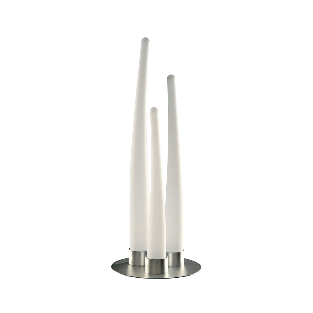 Mantra M1732 Estalacta Table Lamp 3 Light GU10 Indoor/Outdoor Silver/Opal White