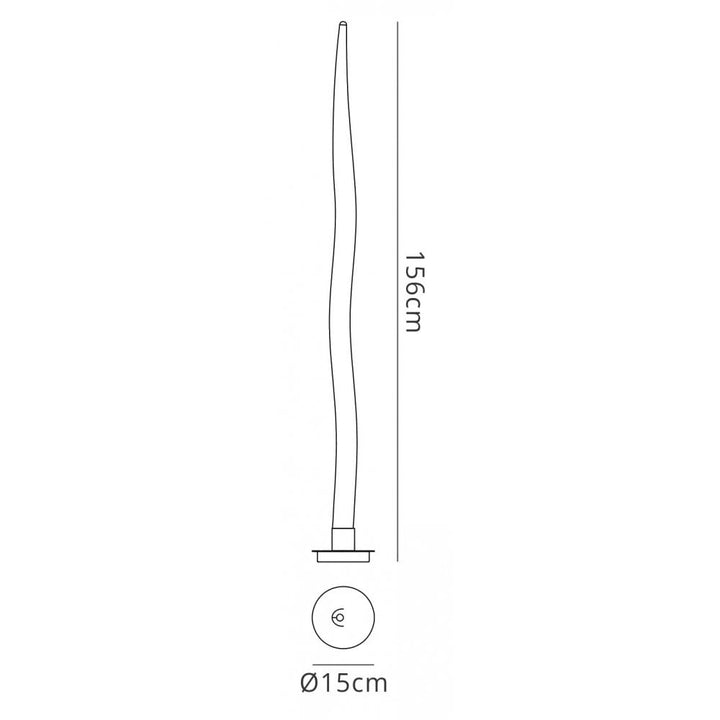 Mantra M1734 Estalacta Floor Lamp 1 Light GU10 Indoor/Outdoor Silver/Opal White