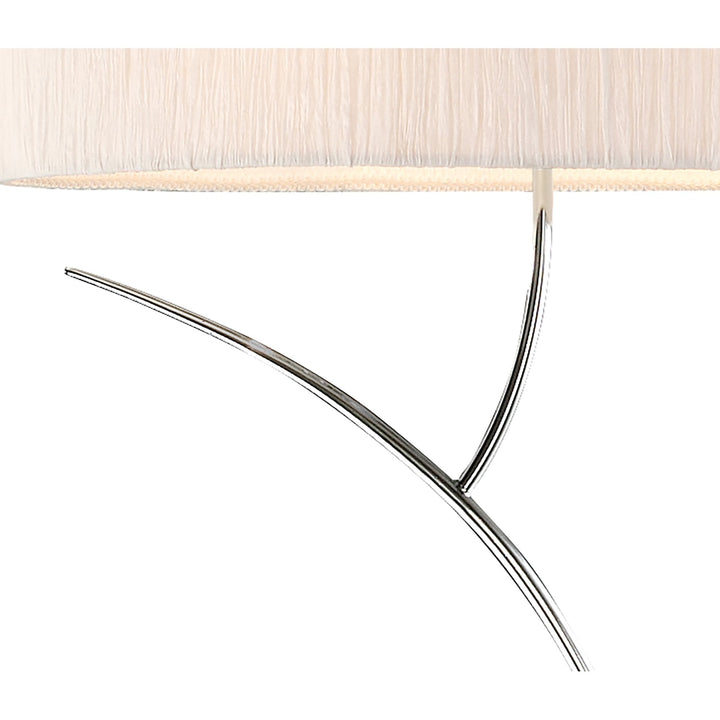 Mantra M1139 Eve Floor Lamp 2 Light E27 Polished Chrome White Oval Shade