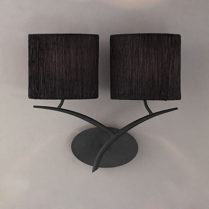 Mantra M1155/BS Eve Wall 2 Light Anthracite Black Shade