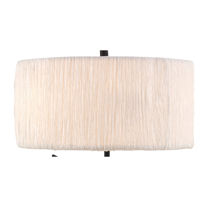 Mantra M1157 Eve Table Lamp 2 Light E27 Large Anthracite White Round Shade