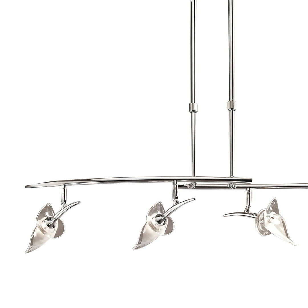 Mantra M0320 Flavia Telescopic Pendant Linear Bar 4 Light G9 Adjustable Heads Polished Chrome