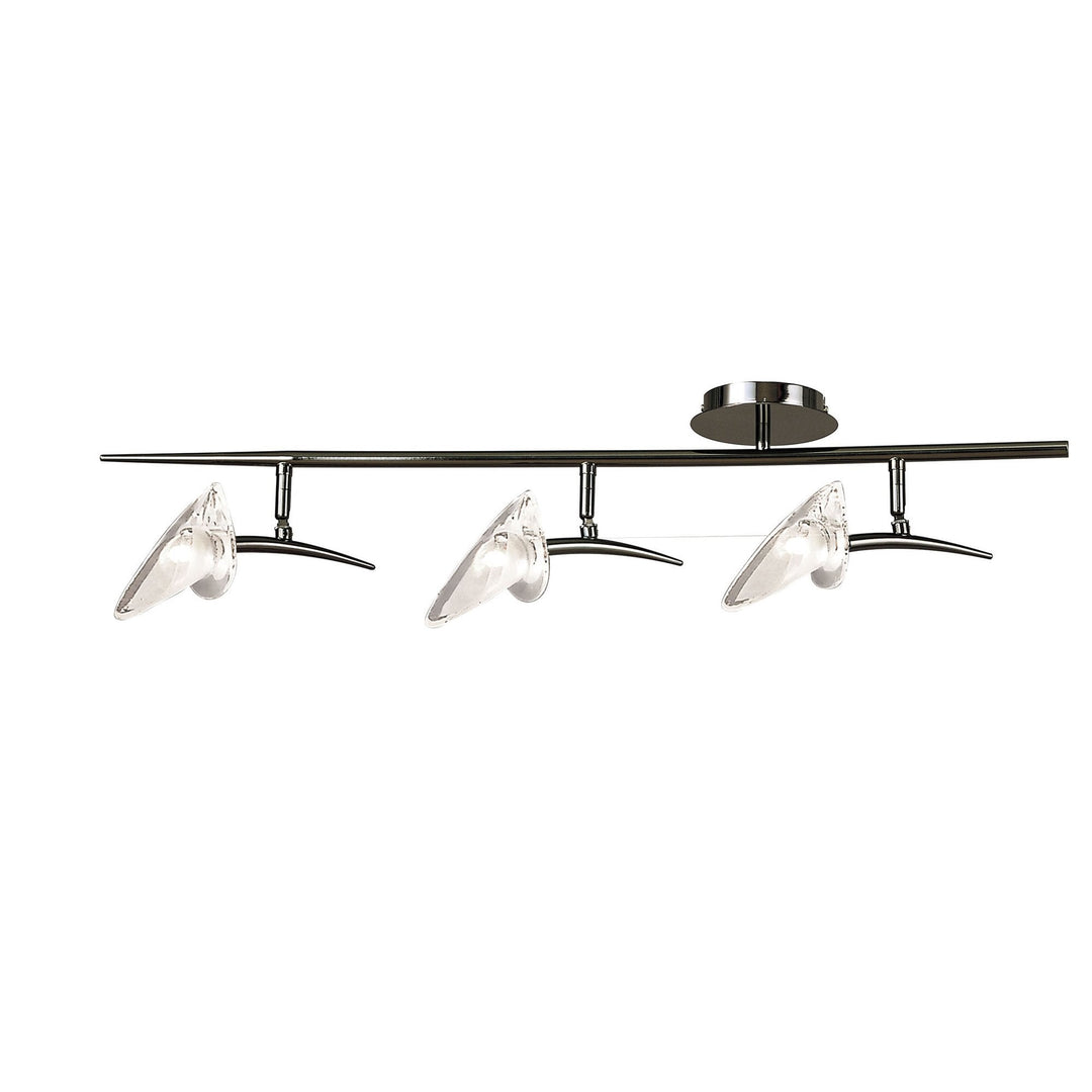 Mantra M0317BC Flavia Linear Spot Light 3 Light G9 Adjustable Heads Black Chrome