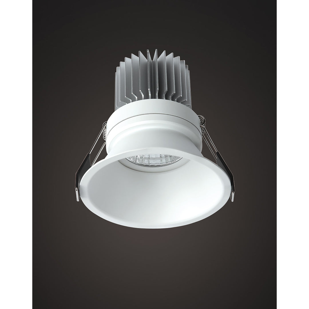 Mantra MC0072 Formentera Recessed Downlight 8.2cm Round 7W COB LED Matt White