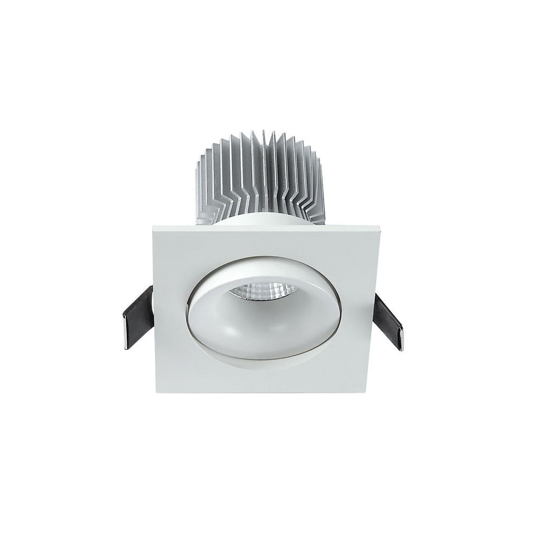 Mantra MC0080 Formentera Recessed Swivel Downlight 8cm Square 7W COB LED Matt White