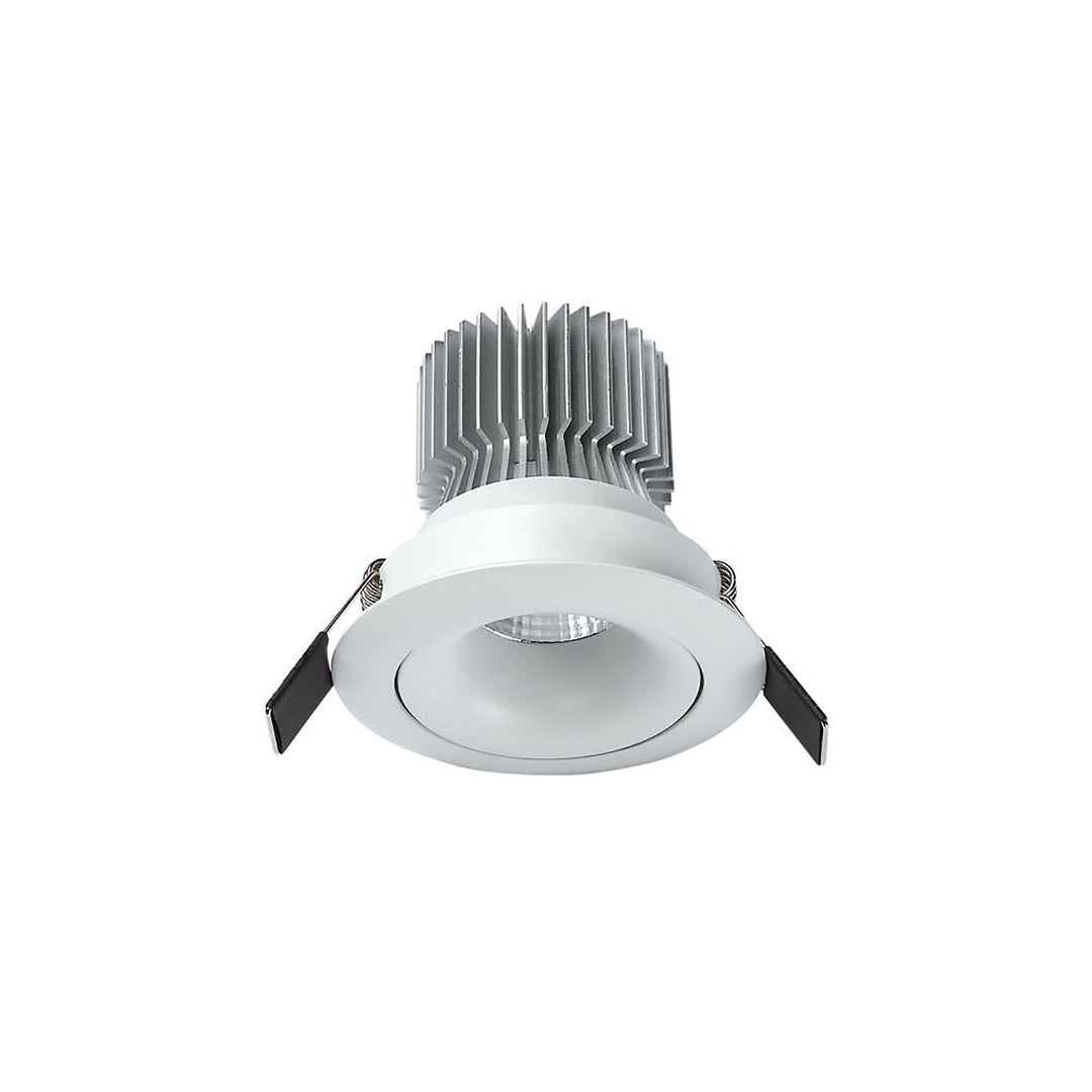 Mantra MC0078 Formentera Recessed Swivel Downlight 10.75cm Round 12W COB LED Matt White