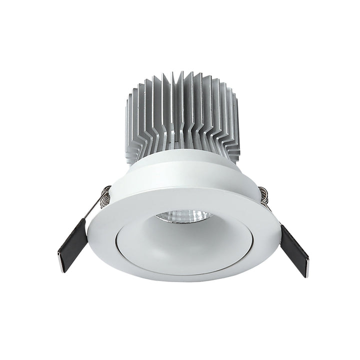 Mantra MC0076 Formentera Recessed Swivel Downlight 8cm Round 7W COB LED Matt White