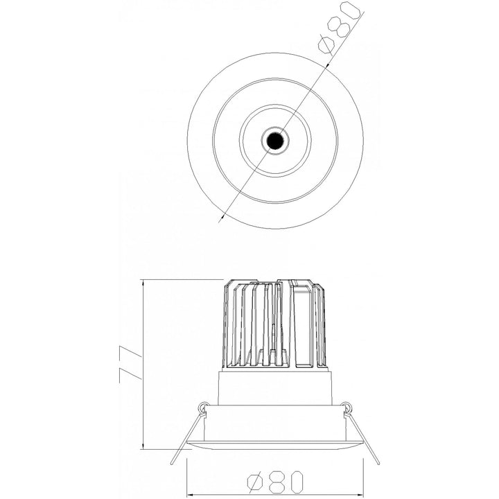 Mantra MC0075 Formentera Recessed Swivel Downlight 8cm Round 7W COB LED Matt White