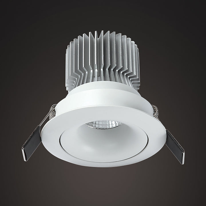 Mantra MC0075 Formentera Recessed Swivel Downlight 8cm Round 7W COB LED Matt White