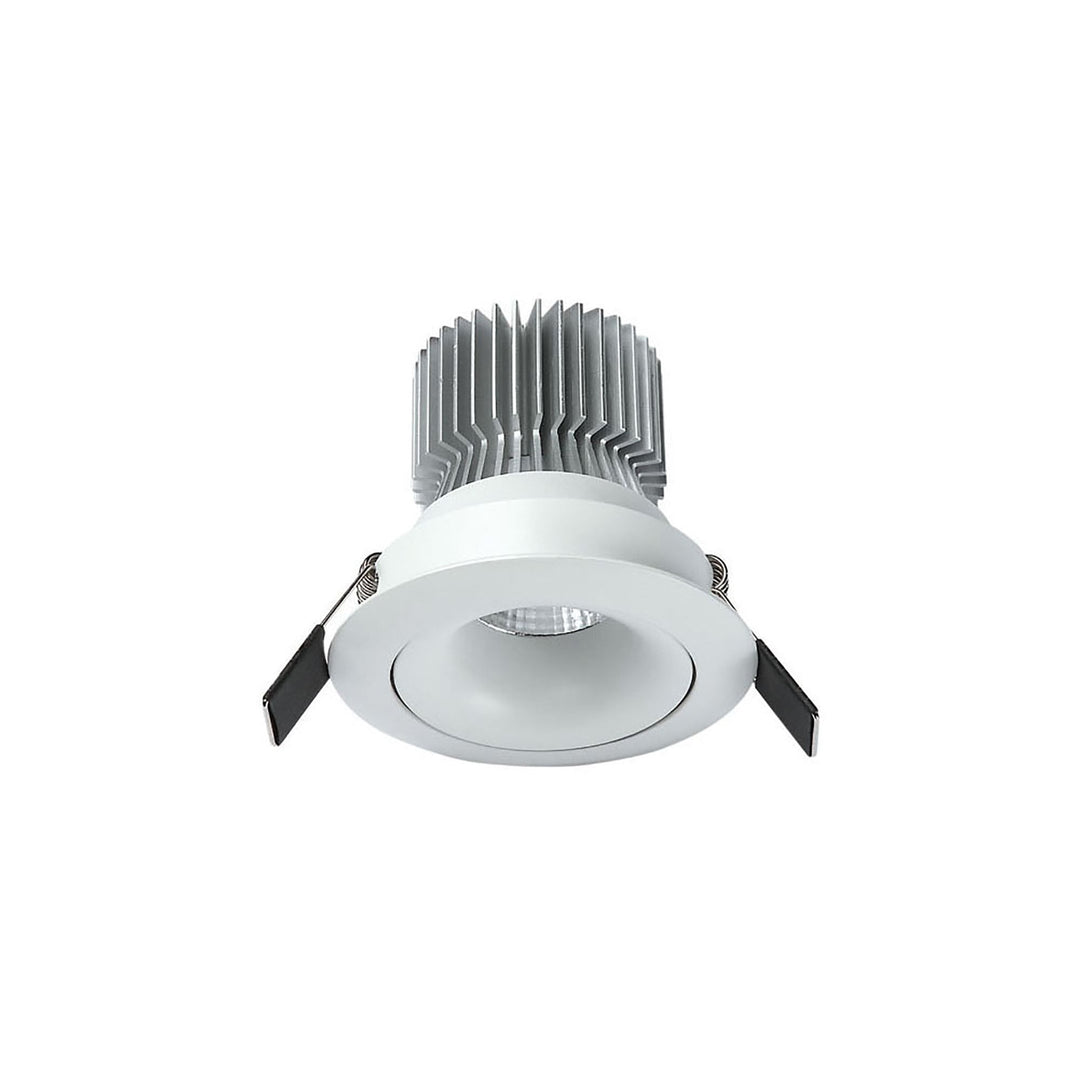 Mantra MC0075 Formentera Recessed Swivel Downlight 8cm Round 7W COB LED Matt White