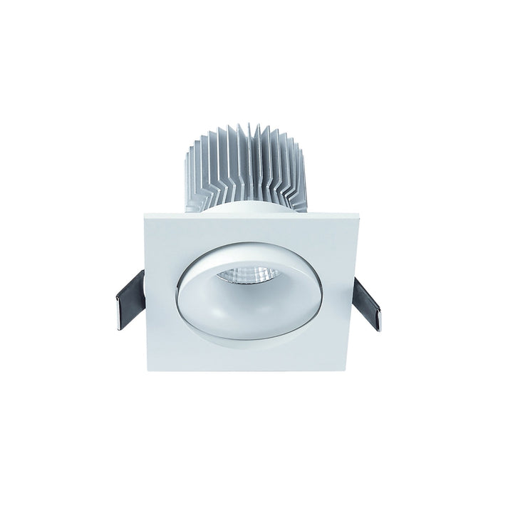 Mantra MC0079 Formentera Recessed Swivel Downlight 8cm Square 7W COB LED Matt White