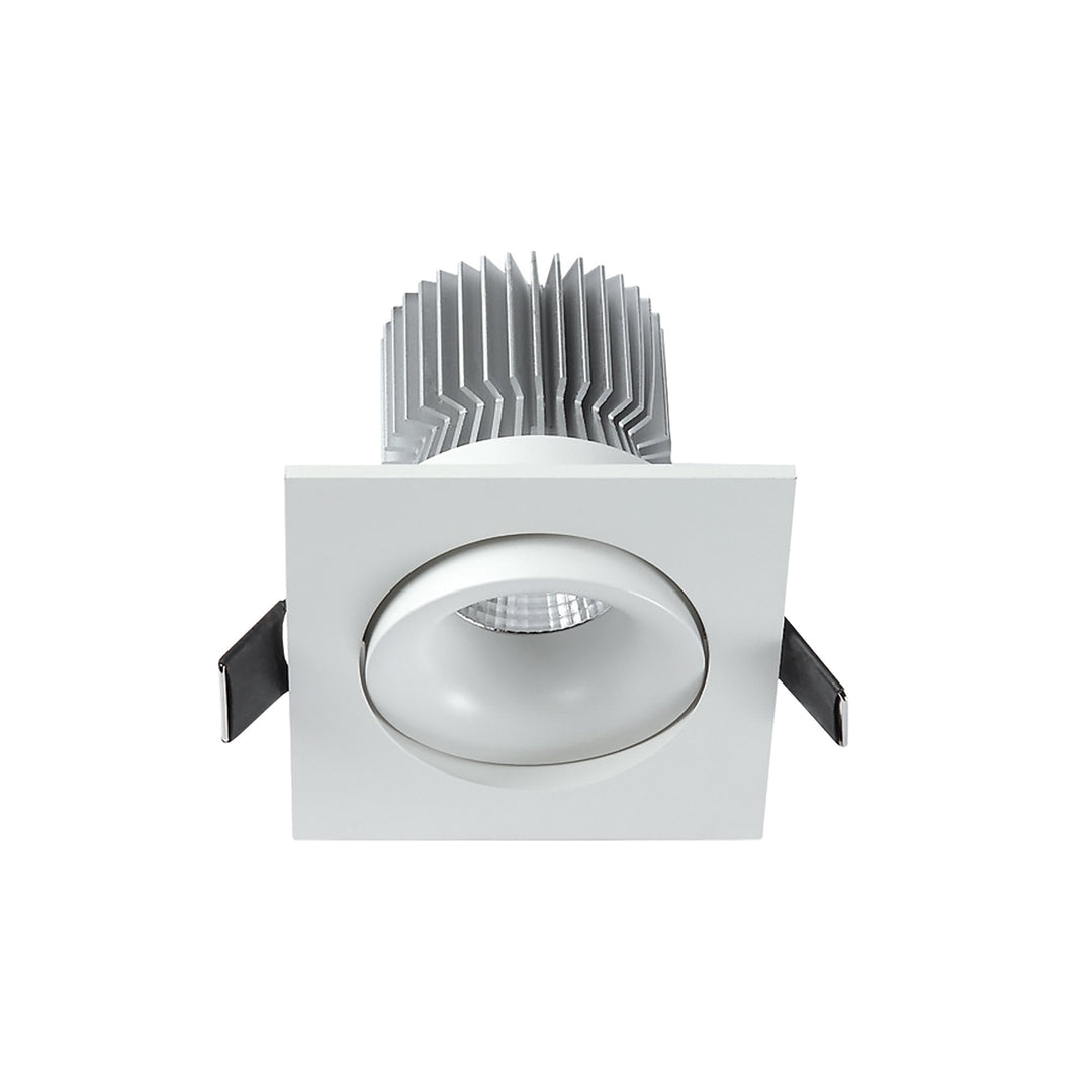 Mantra MC0079 Formentera Recessed Swivel Downlight 8cm Square 7W COB LED Matt White