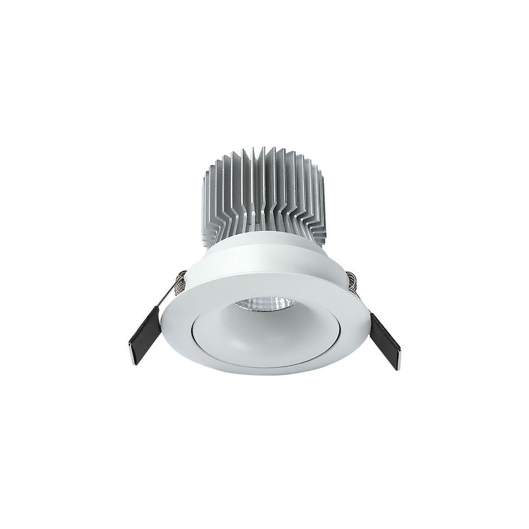 Mantra MC0077 Formentera Recessed Swivel Downlight 10.75cm Round 12W COB LED Matt White
