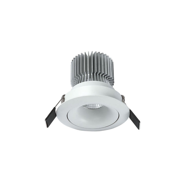 Mantra MC0077 Formentera Recessed Swivel Downlight 10.75cm Round 12W COB LED Matt White
