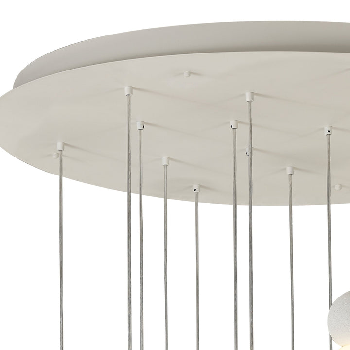 Mantra M7620 Galaxia Pendant Round 15 Light White/Grey/Red Cement