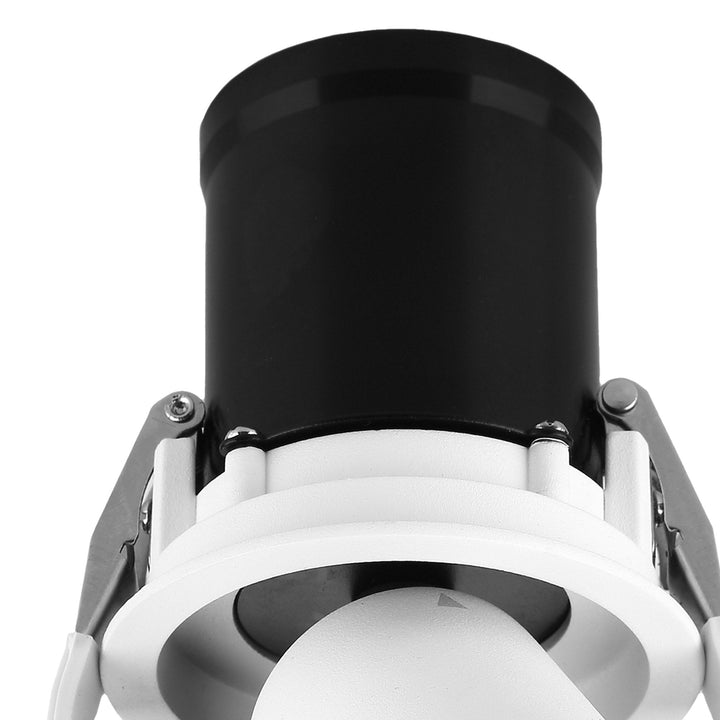 Mantra M7829 Garda Retractable Recessed Swivel Spotlight 7W Matt White & Black