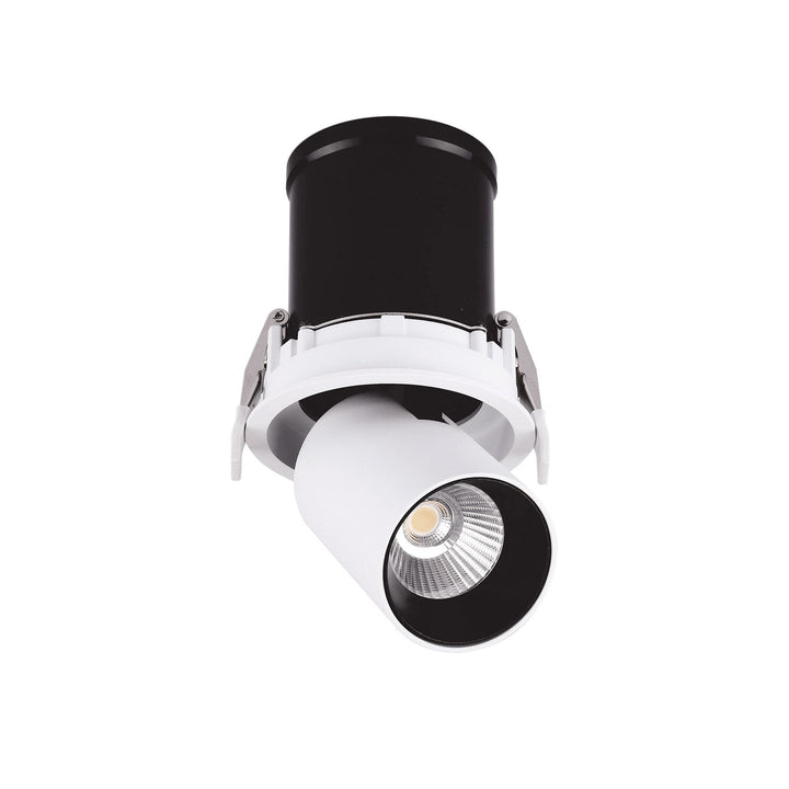 Mantra M7830 Garda Retractable Recessed Swivel Spotlight 12W Matt White & Black
