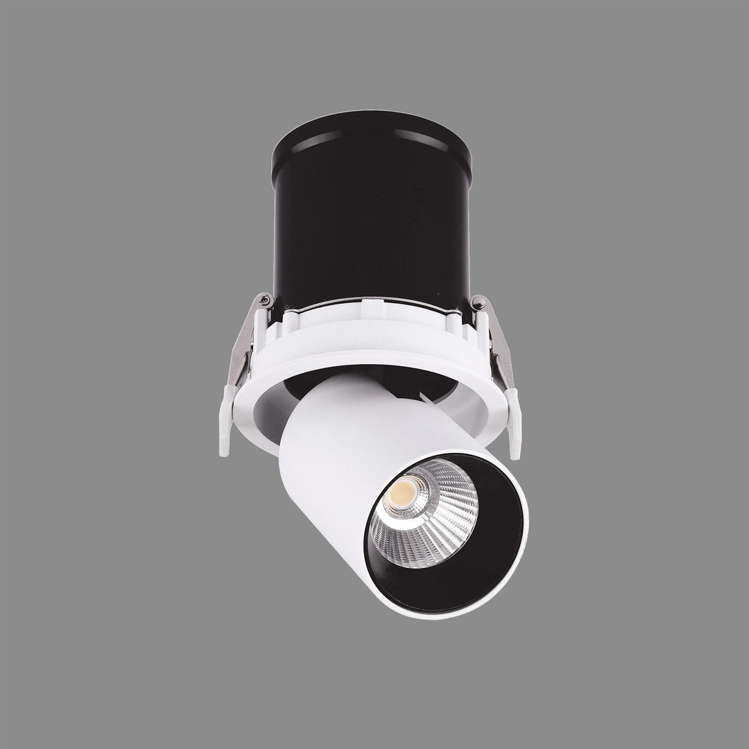 Mantra M7830 Garda Retractable Recessed Swivel Spotlight 12W Matt White & Black