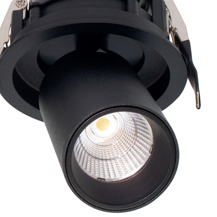 Mantra M7831 Garda Retractable Recessed Swivel Spotlight 7W Black