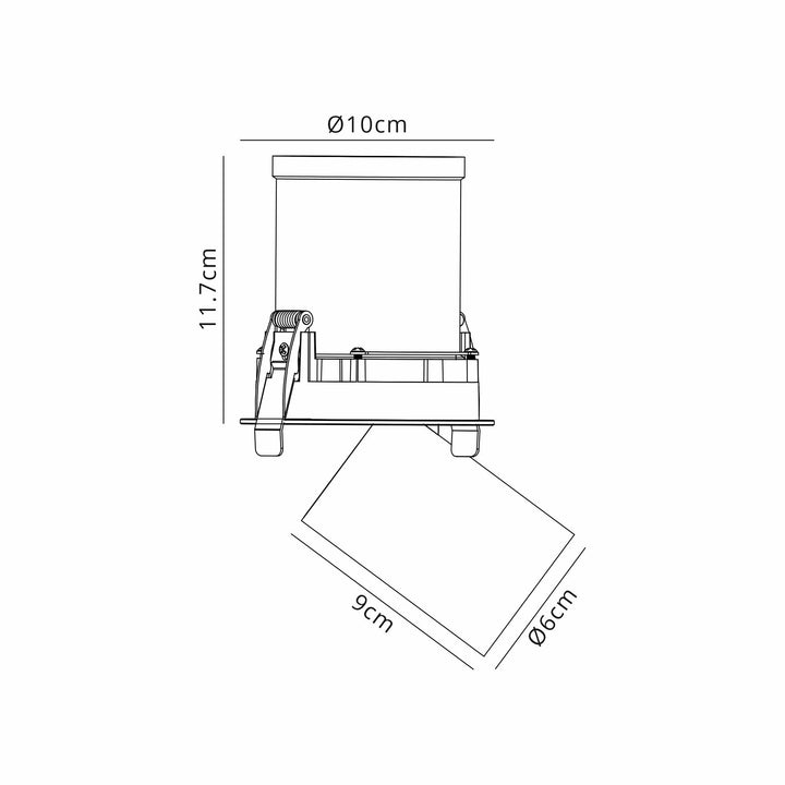 Mantra M6403 Garda Retractable Recessed Swivel Spotlight 12W Matt White & Black