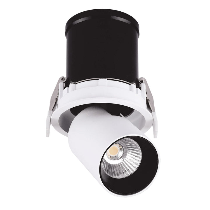 Mantra M6403 Garda Retractable Recessed Swivel Spotlight 12W Matt White & Black