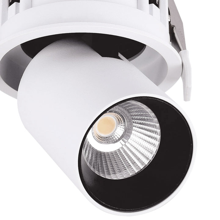 Mantra M6403 Garda Retractable Recessed Swivel Spotlight 12W Matt White & Black