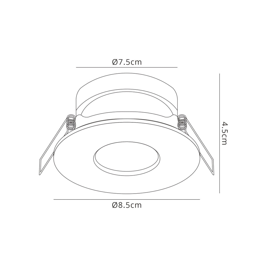 Mantra M7536 Guincho 8.5 cm Round Downlight GU10 Sand Black