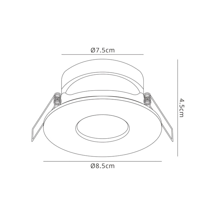 Mantra M7536 Guincho 8.5 cm Round Downlight GU10 Sand Black