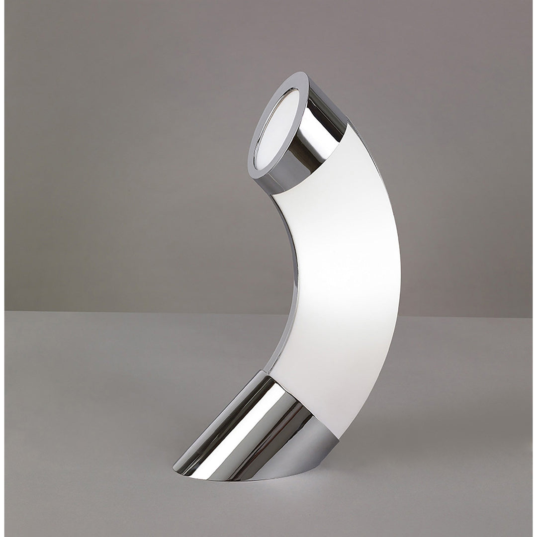 Mantra M8654/1 Guss Table Lamp GU10 1 Light Polished Chrome/White Acrylic