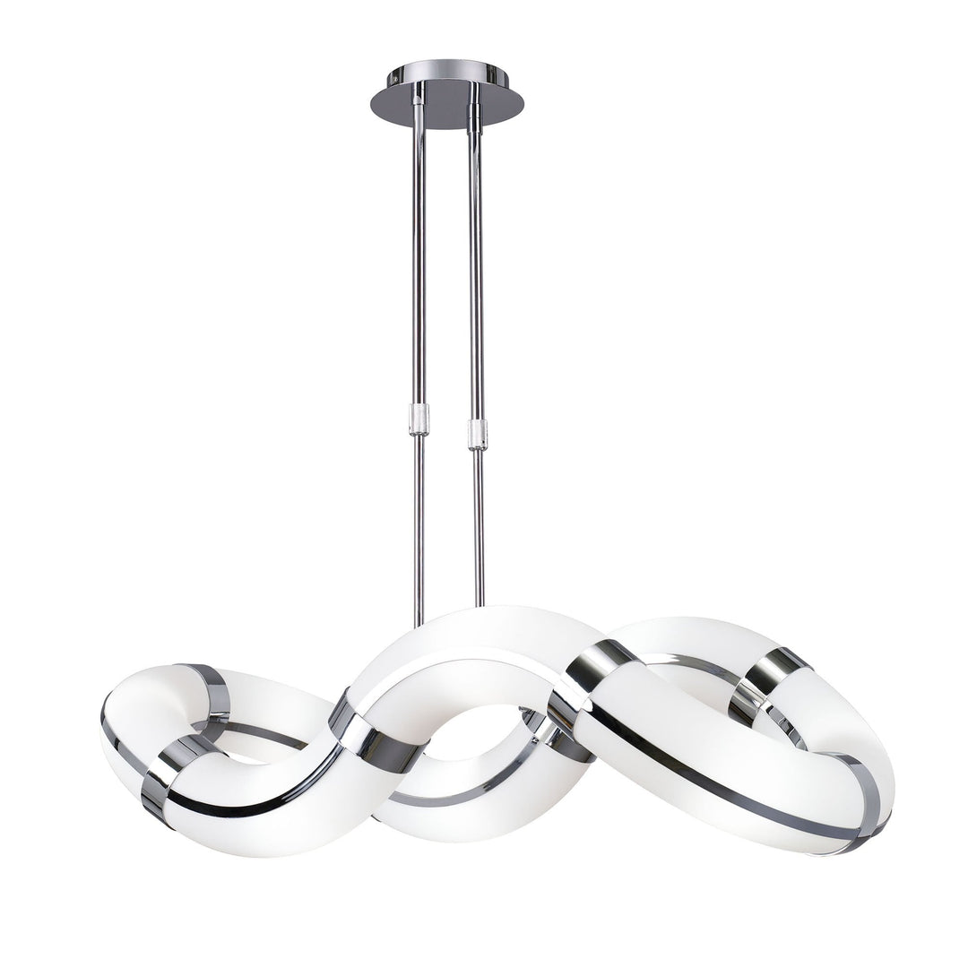 Mantra M8644/1 Guss Telescopic GU10 8 Light Oval Curved Polished Chrome/White Acrylic