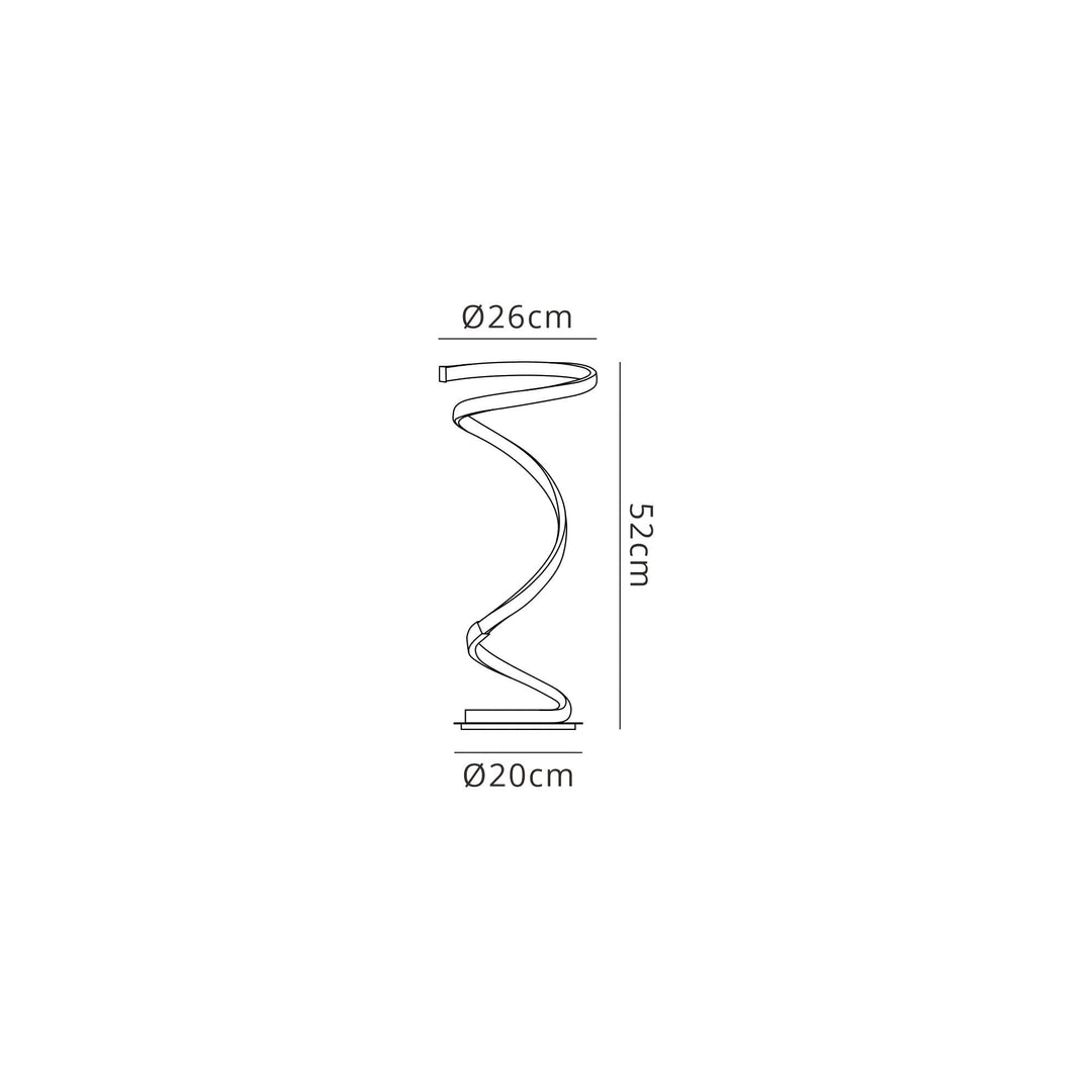 Mantra M6104 Helix Table Lamp 52cm 20W LED Black