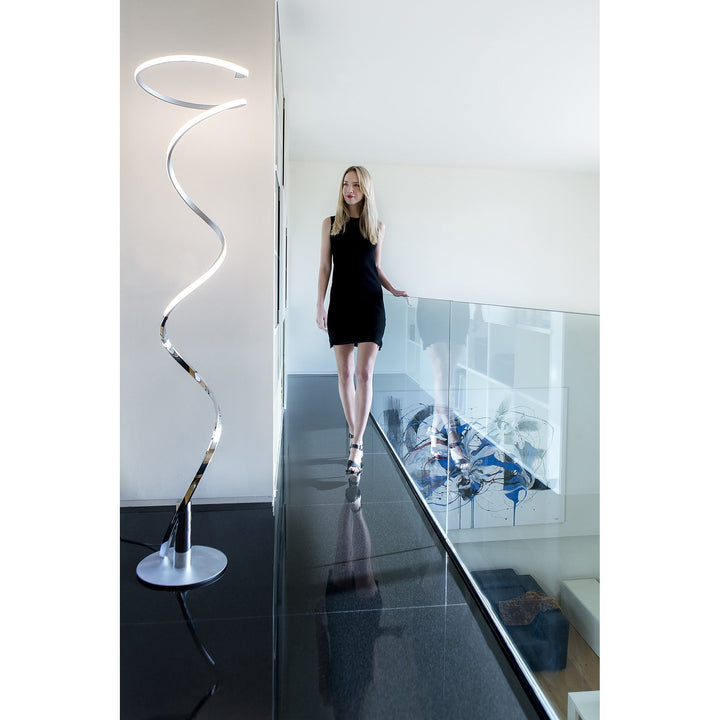 Mantra M6103 Helix Table Lamp 52cm 20W LED Polished Chrome