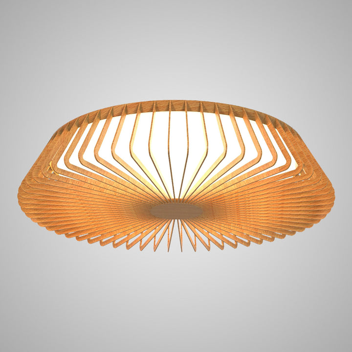 Mantra M7964 Himalaya 63cm Round Ceiling (Light Only) 80W LED Remote Control Wood