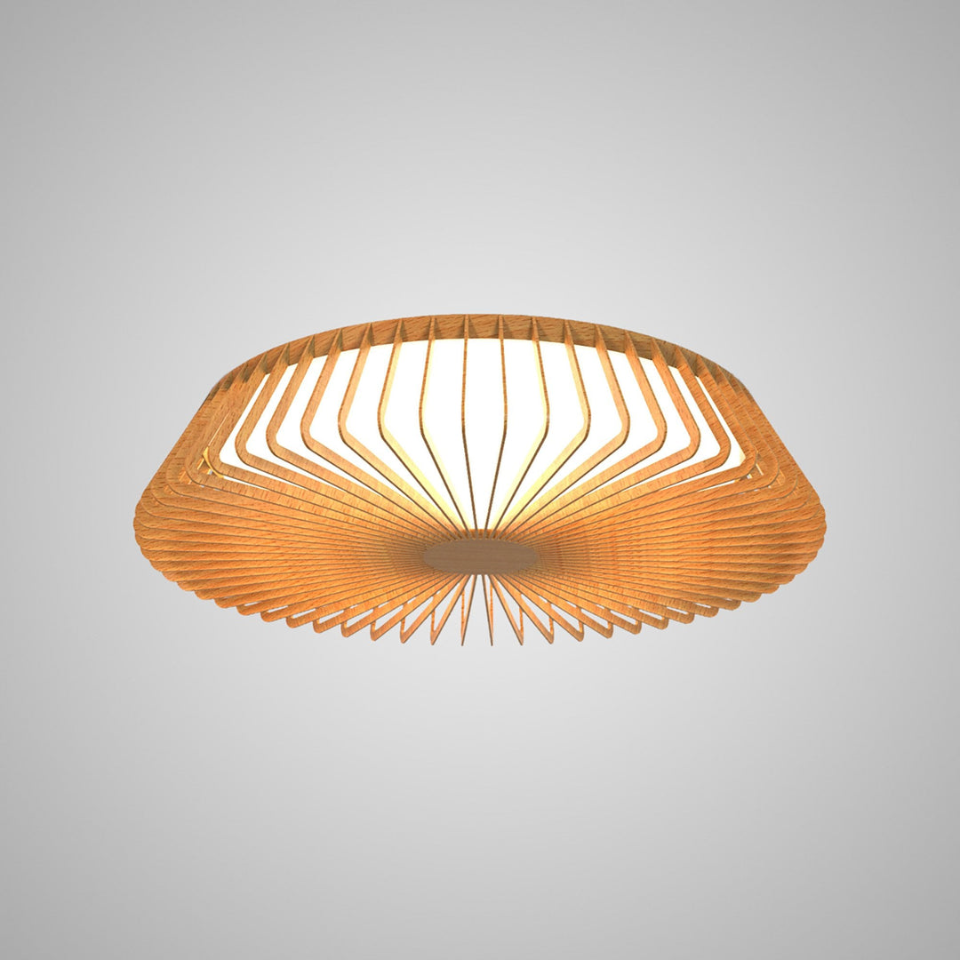 Mantra M7967 Himalaya 53cm Round Ceiling (Light Only) 56W LED Remote Control Wood