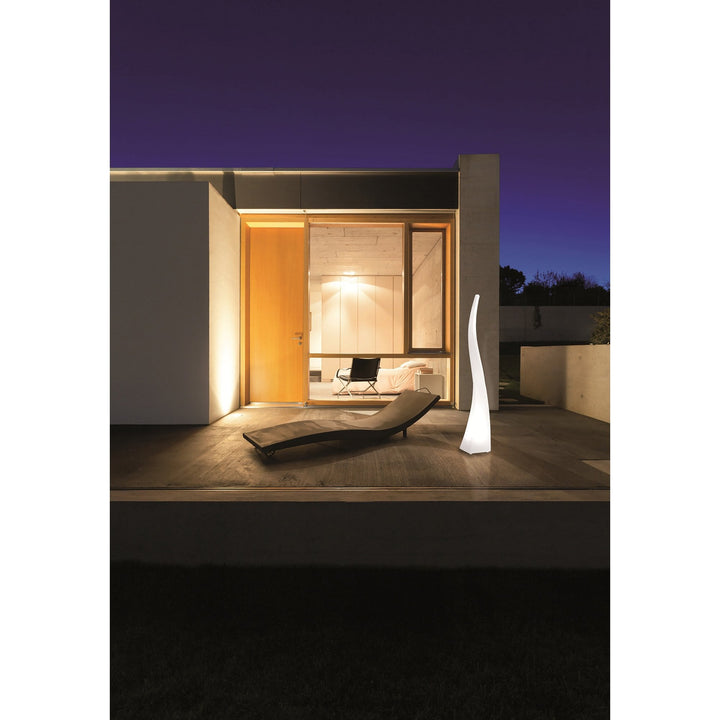 Mantra M1326 Flame Table Lamp 1 Light E27 Large Outdoor Opal White