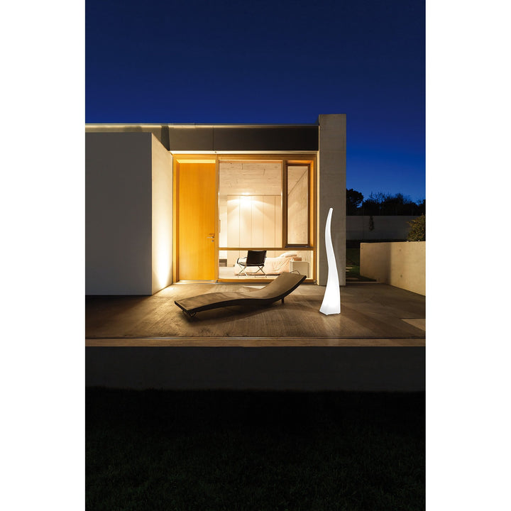 Mantra M1327 Flame Table Lamp 1 Light E27 Large Indoor Opal White