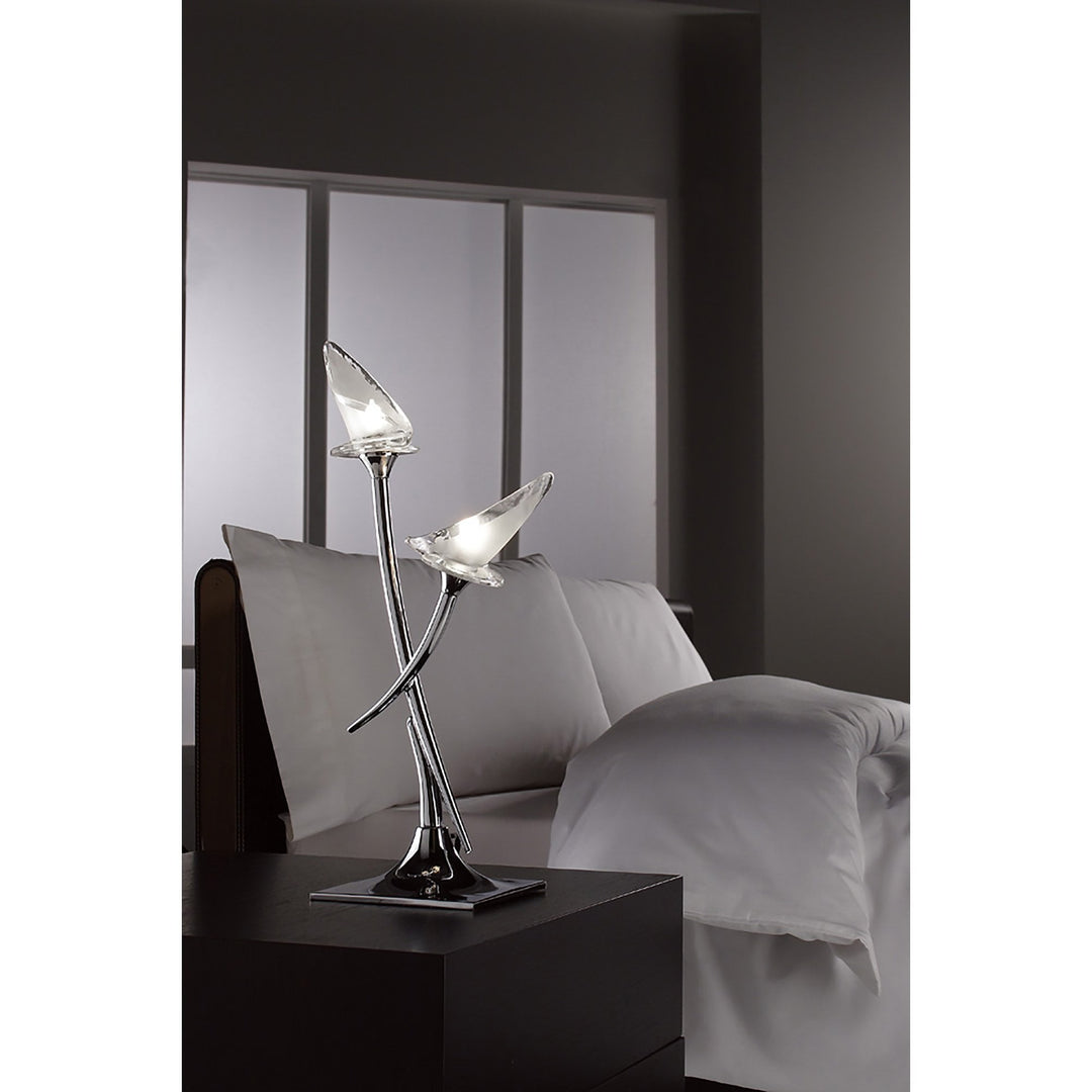 Mantra M0310 Flavia Table Lamp 2 Light G9 Polished Chrome